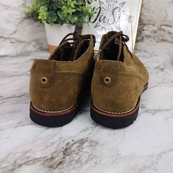 TIMBERLAND Men\'s Kendrick olive nubuck Suede Plain Toe Oxfords size 8 leather main image 7